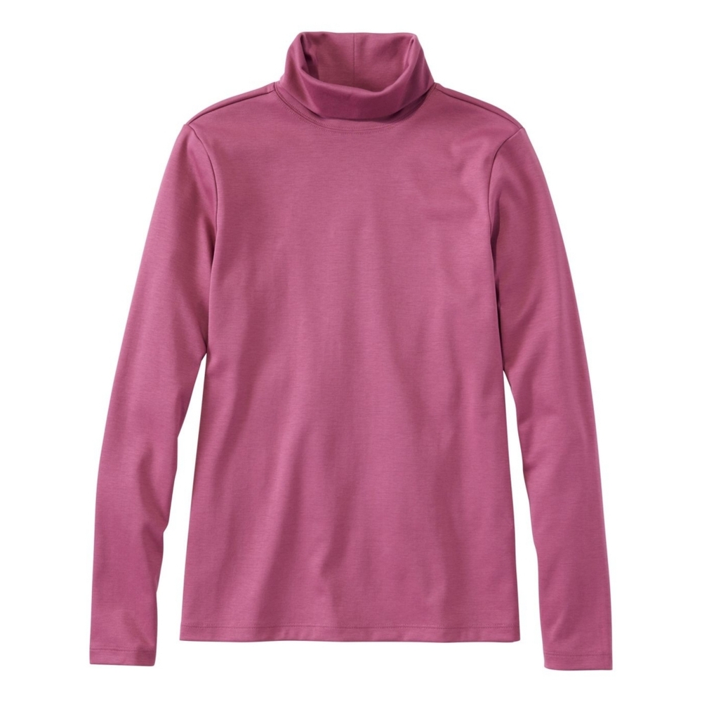 L.L. Bean Women’s Pima Cotton Turtleneck – Muted Plum (Small Regular) NWT